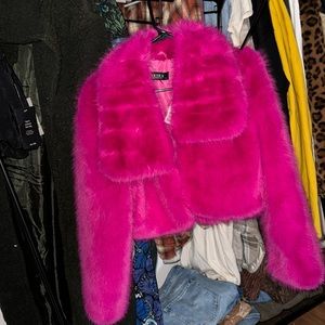 Akira Faux Fur Cropped Coat